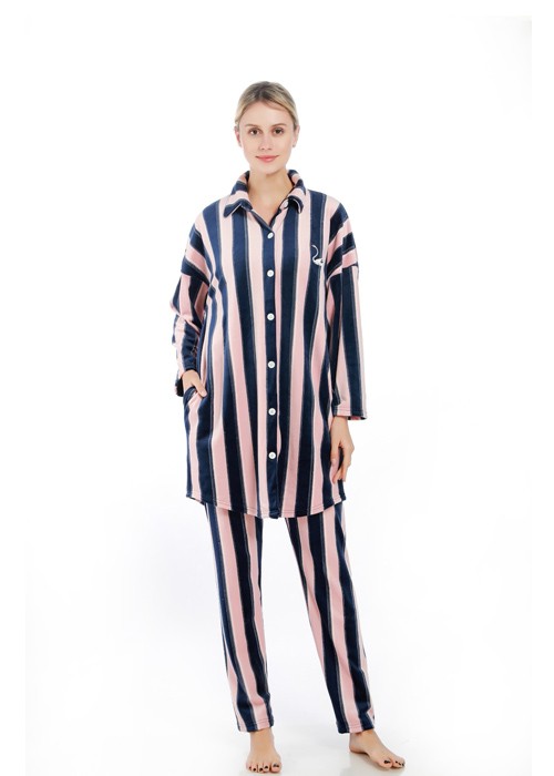 Striped Ladies Pajamas Set