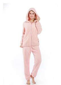 Solid Color Flannel Ladies Pajamas Set